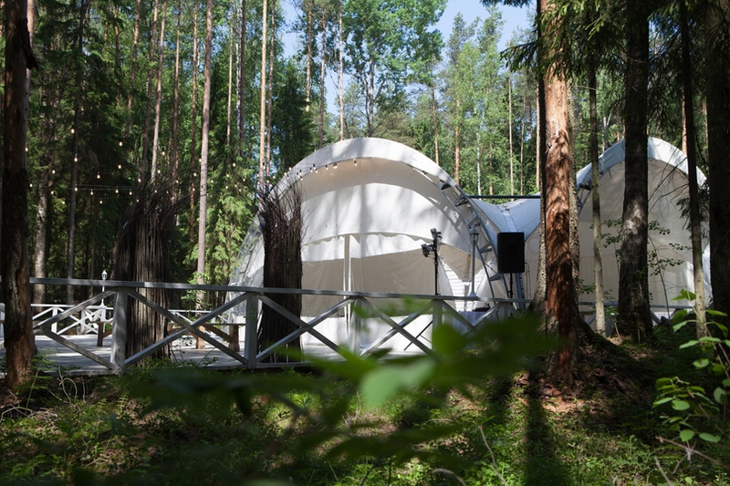 Шатер в лесу